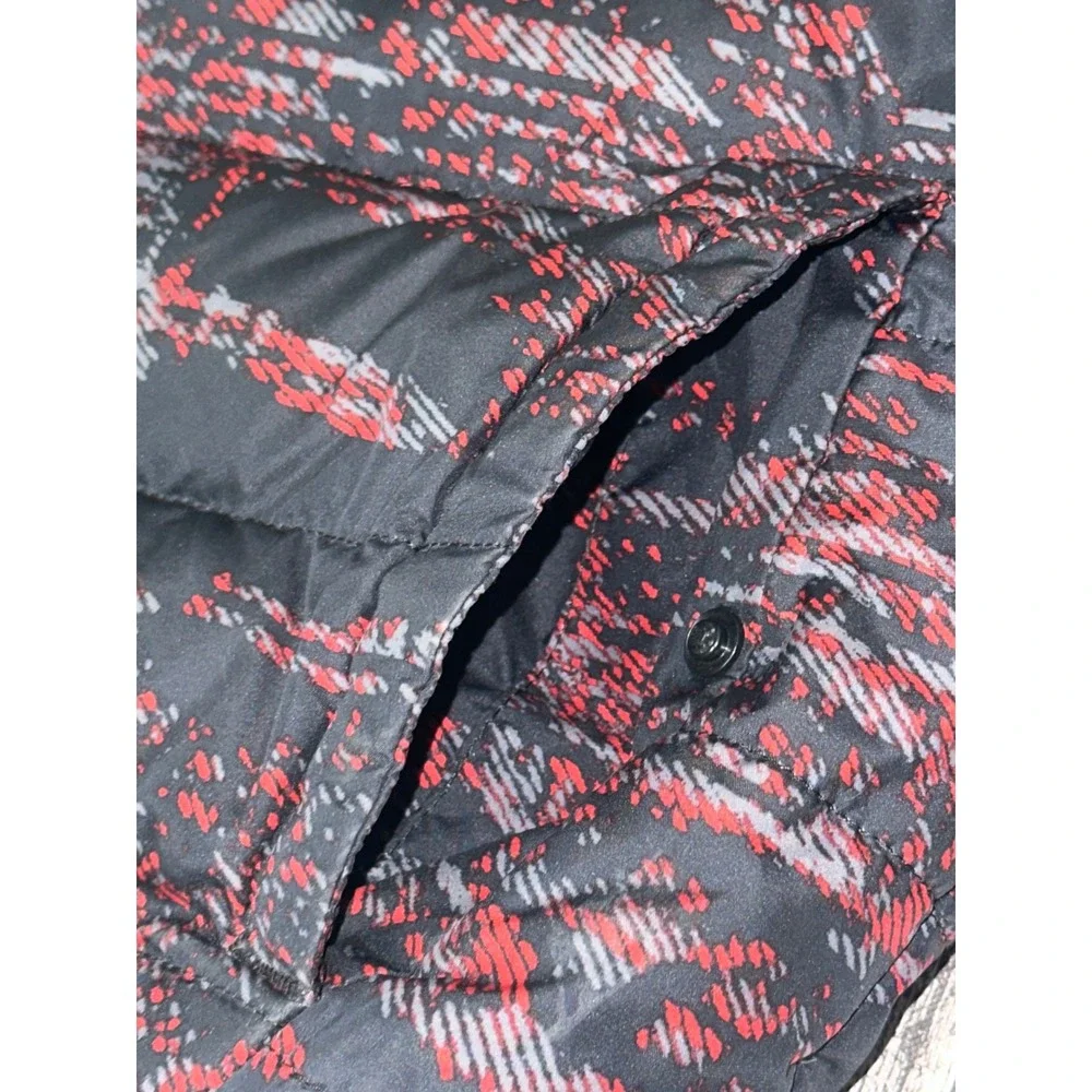 Under Armour ColdGear Boys Puffer Jacket Black Red Digital Print Boys Large Down